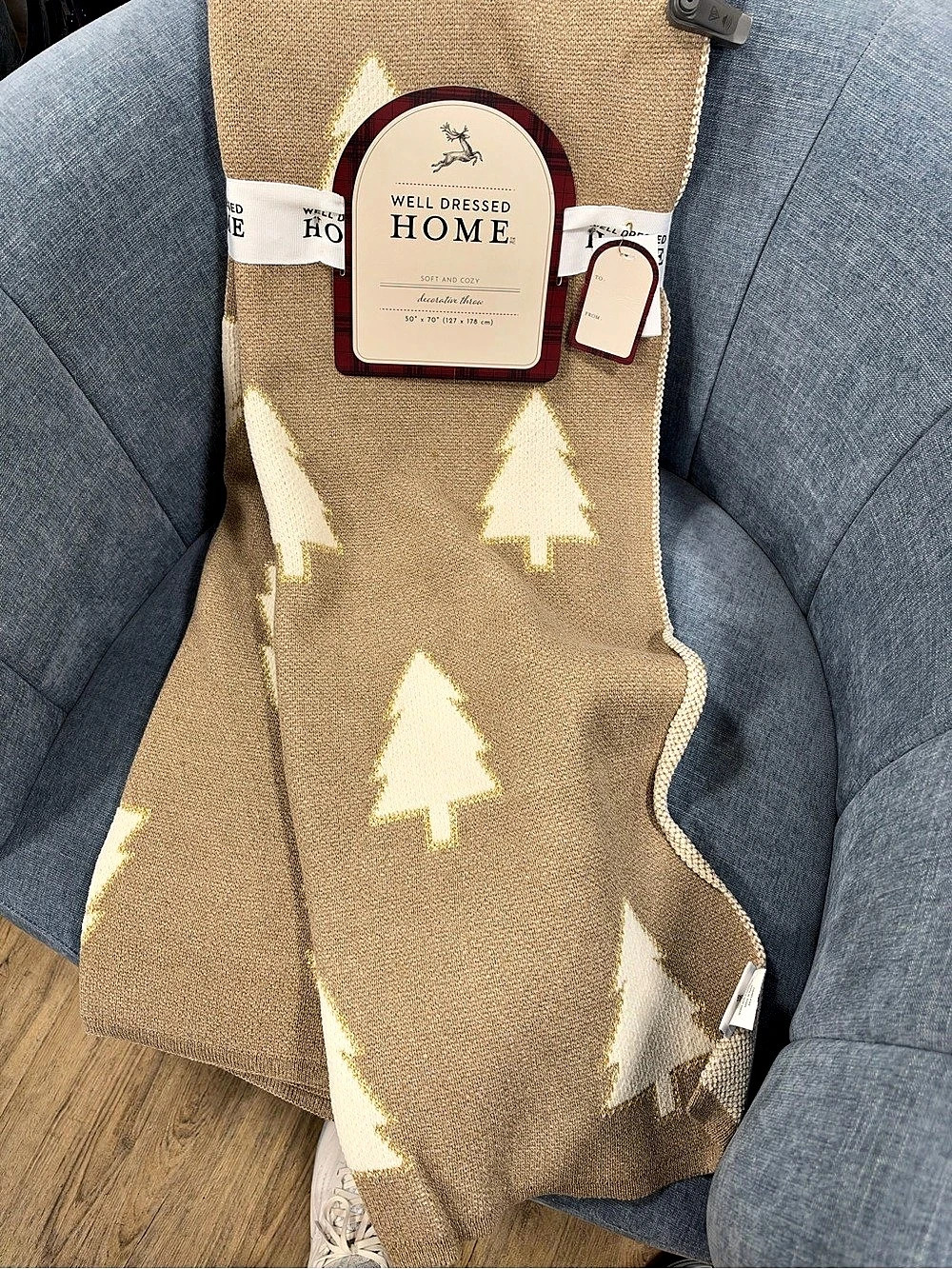 Well Dressed Home Christmas Tree Decorative Throw Blanket Throw Blanket